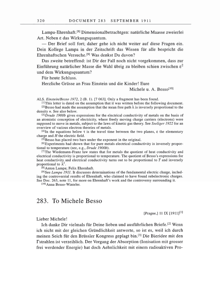 Volume 5: The Swiss Years: Correspondence, 1902-1914 page 320