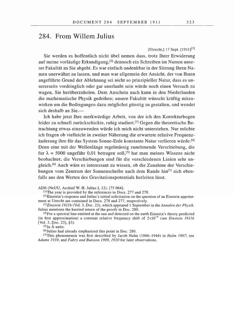 Volume 5: The Swiss Years: Correspondence, 1902-1914 page 323