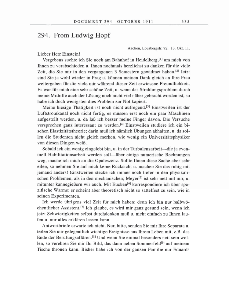 Volume 5: The Swiss Years: Correspondence, 1902-1914 page 335