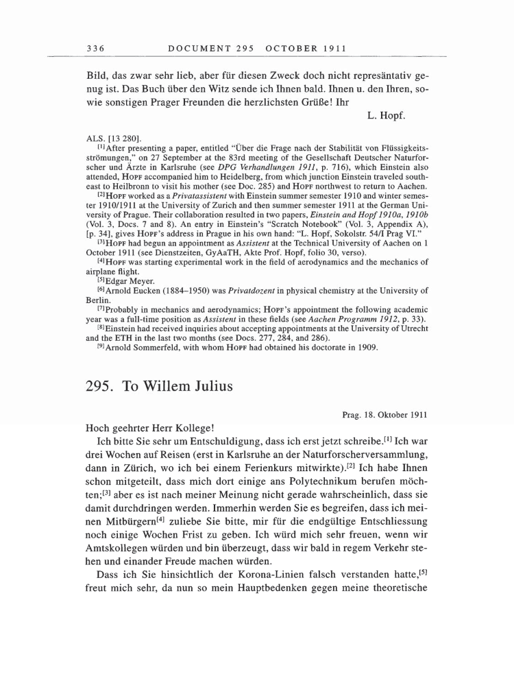 Volume 5: The Swiss Years: Correspondence, 1902-1914 page 336