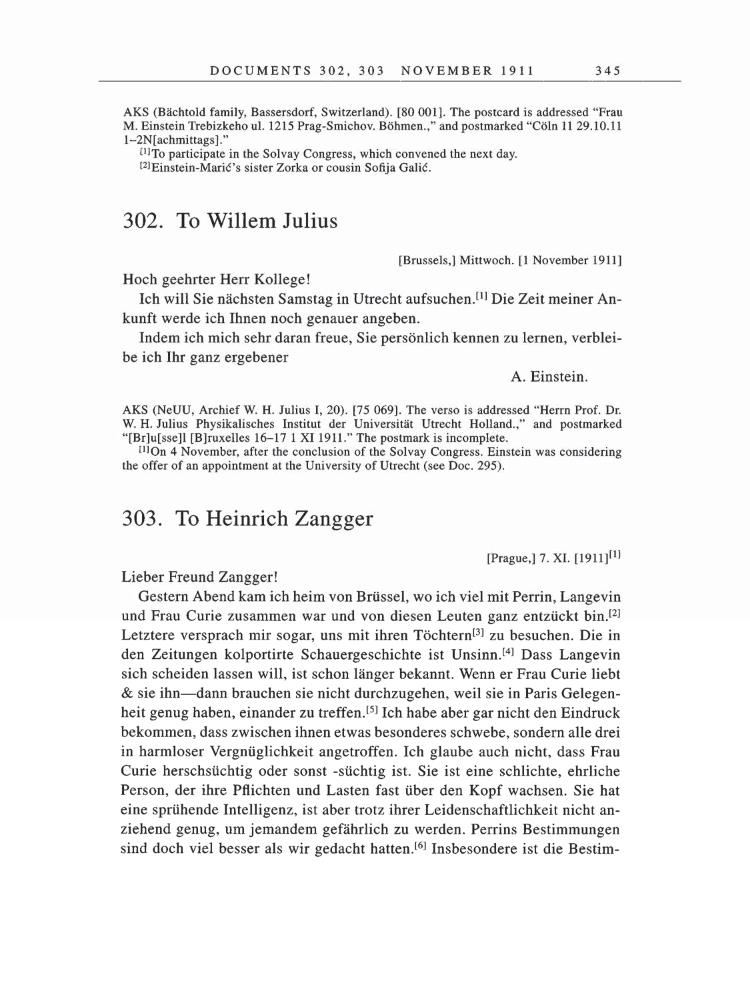 Volume 5: The Swiss Years: Correspondence, 1902-1914 page 345