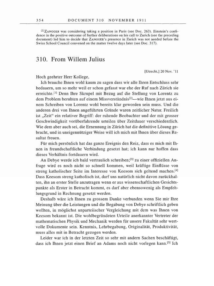 Volume 5: The Swiss Years: Correspondence, 1902-1914 page 354