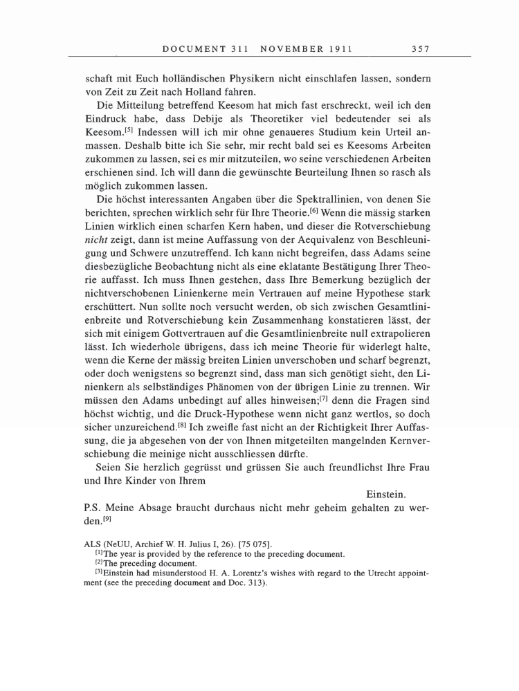 Volume 5: The Swiss Years: Correspondence, 1902-1914 page 357