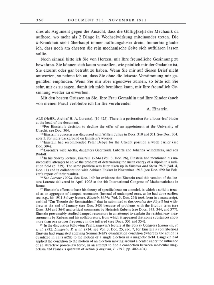 Volume 5: The Swiss Years: Correspondence, 1902-1914 page 360