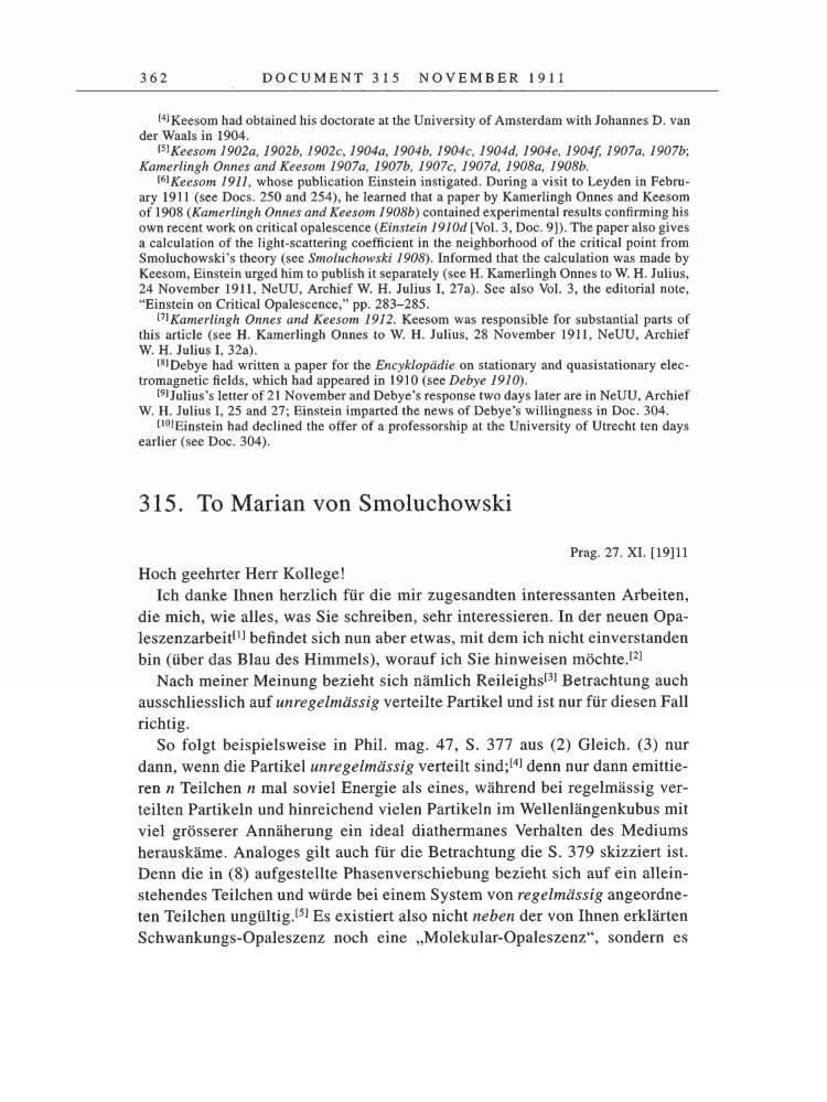 Volume 5: The Swiss Years: Correspondence, 1902-1914 page 362