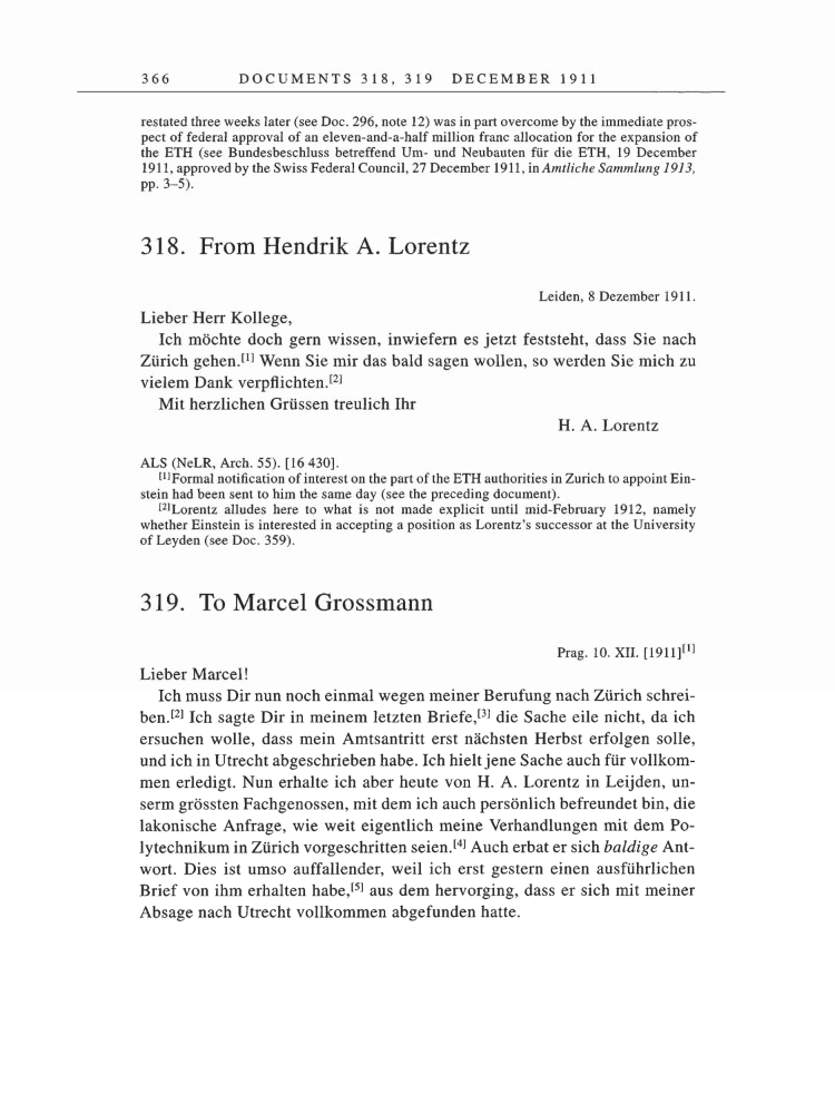 Volume 5: The Swiss Years: Correspondence, 1902-1914 page 366