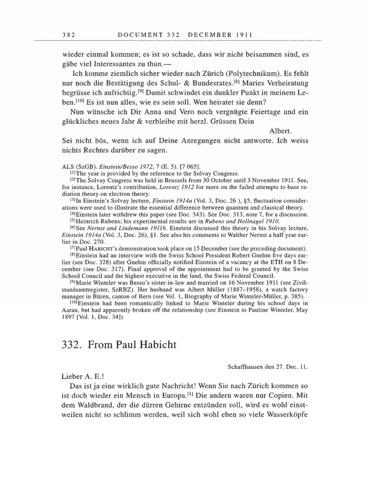 Volume 5: The Swiss Years: Correspondence, 1902-1914 page 382