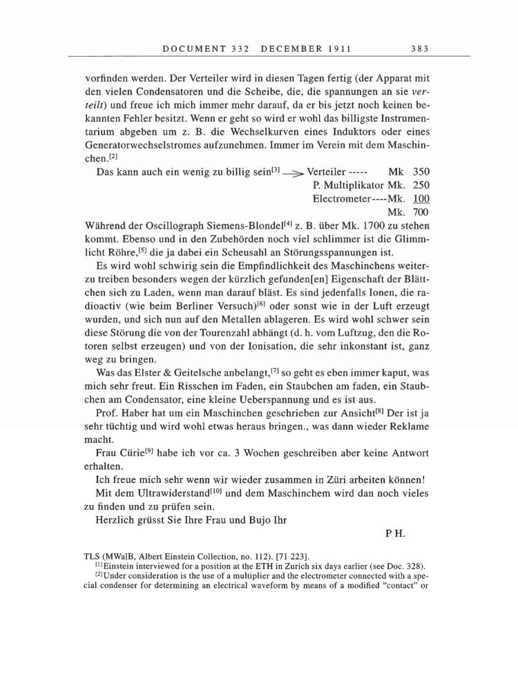 Volume 5: The Swiss Years: Correspondence, 1902-1914 page 383