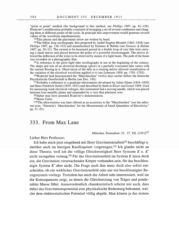 Volume 5: The Swiss Years: Correspondence, 1902-1914 page 384