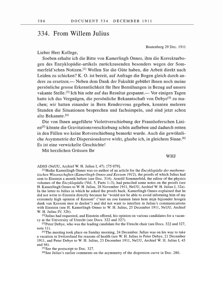 Volume 5: The Swiss Years: Correspondence, 1902-1914 page 386