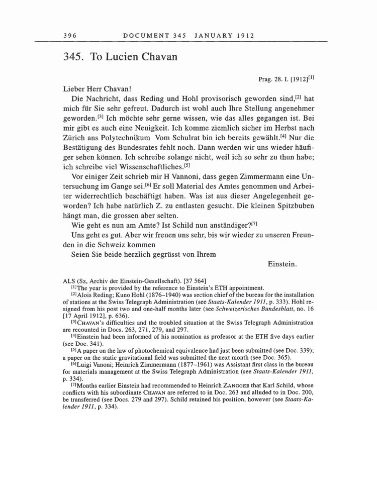 Volume 5: The Swiss Years: Correspondence, 1902-1914 page 396