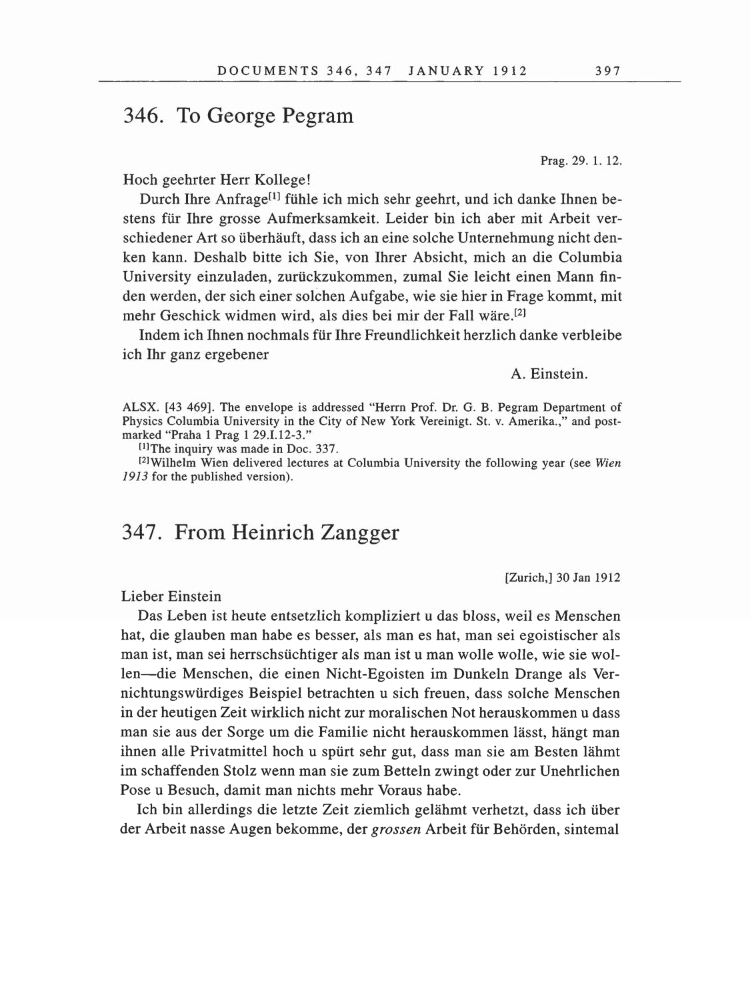 Volume 5: The Swiss Years: Correspondence, 1902-1914 page 397