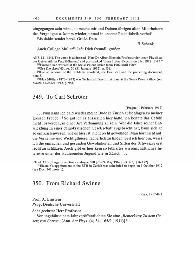 Volume 5: The Swiss Years: Correspondence, 1902-1914 page 400