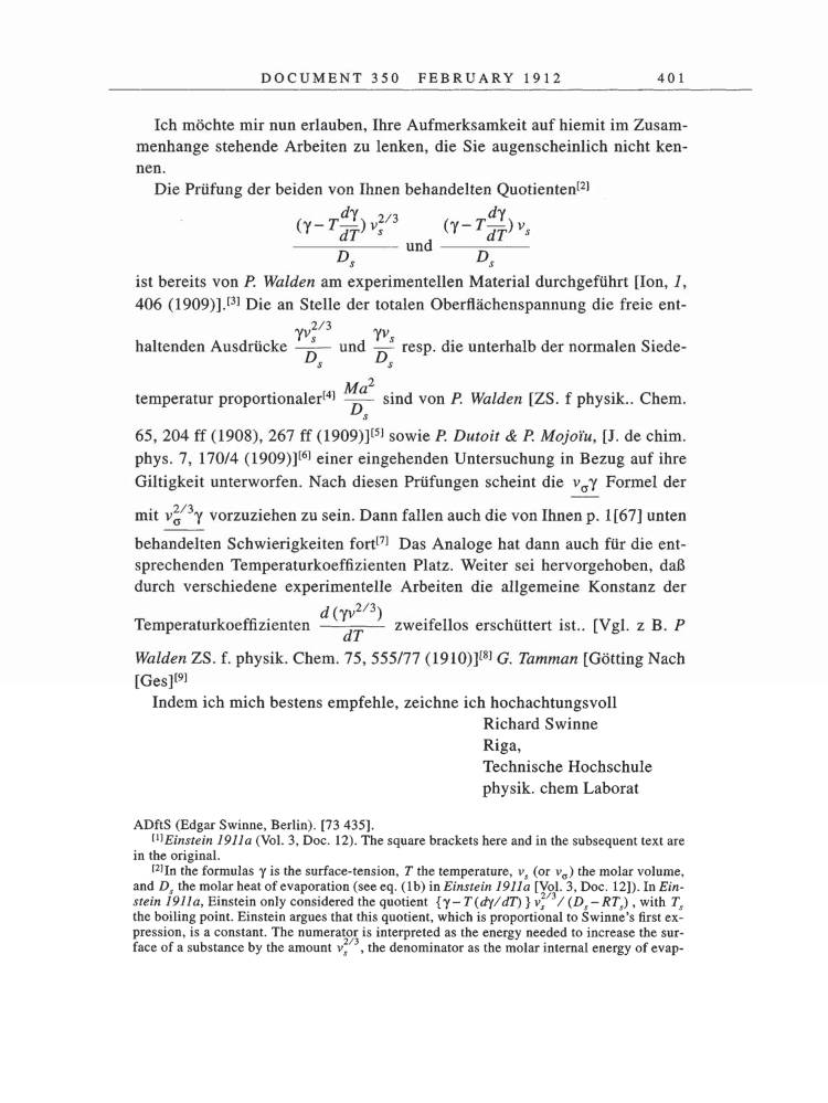 Volume 5: The Swiss Years: Correspondence, 1902-1914 page 401