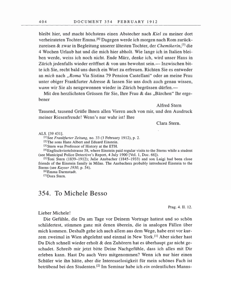 Volume 5: The Swiss Years: Correspondence, 1902-1914 page 404