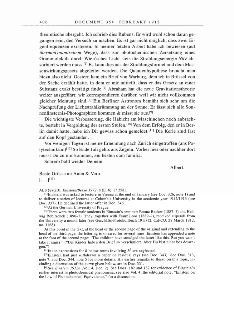 Volume 5: The Swiss Years: Correspondence, 1902-1914 page 406