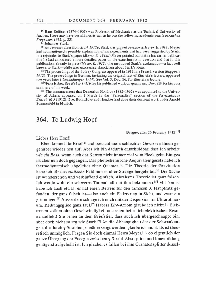 Volume 5: The Swiss Years: Correspondence, 1902-1914 page 418
