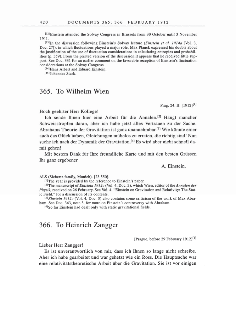 Volume 5: The Swiss Years: Correspondence, 1902-1914 page 420