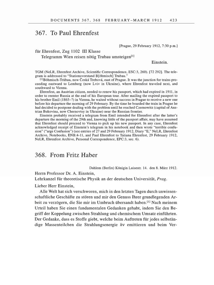 Volume 5: The Swiss Years: Correspondence, 1902-1914 page 423