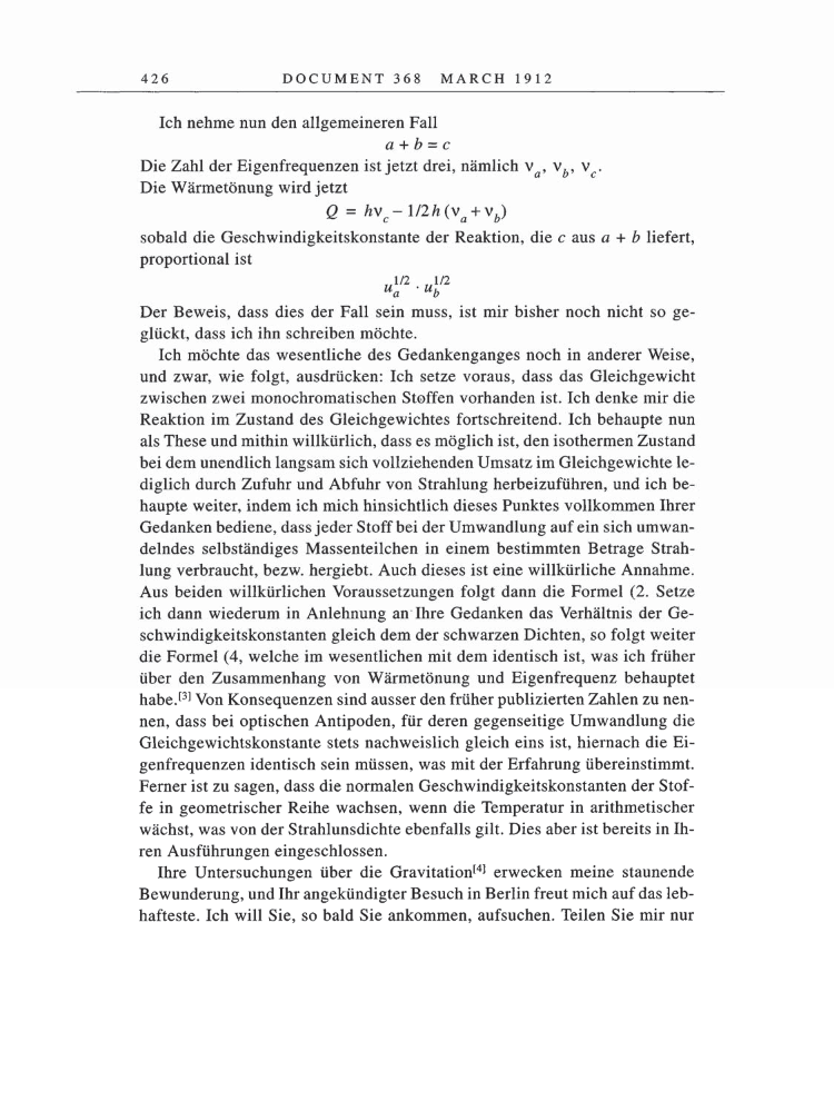 Volume 5: The Swiss Years: Correspondence, 1902-1914 page 426