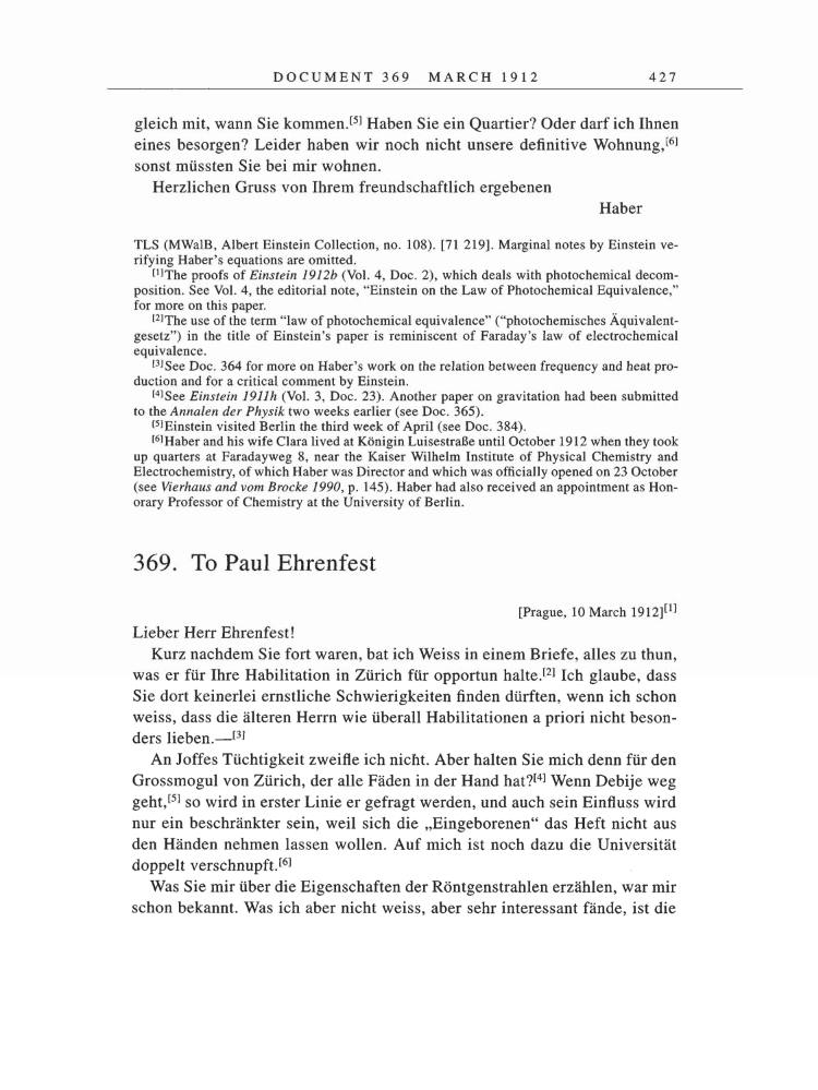 Volume 5: The Swiss Years: Correspondence, 1902-1914 page 427