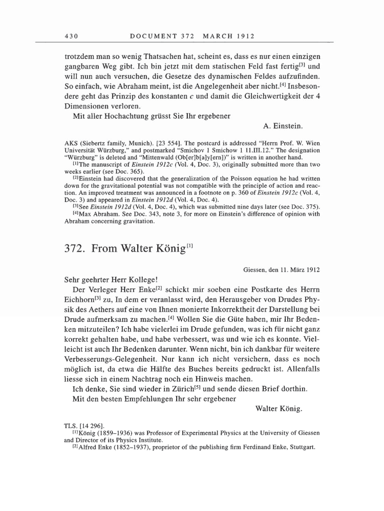 Volume 5: The Swiss Years: Correspondence, 1902-1914 page 430