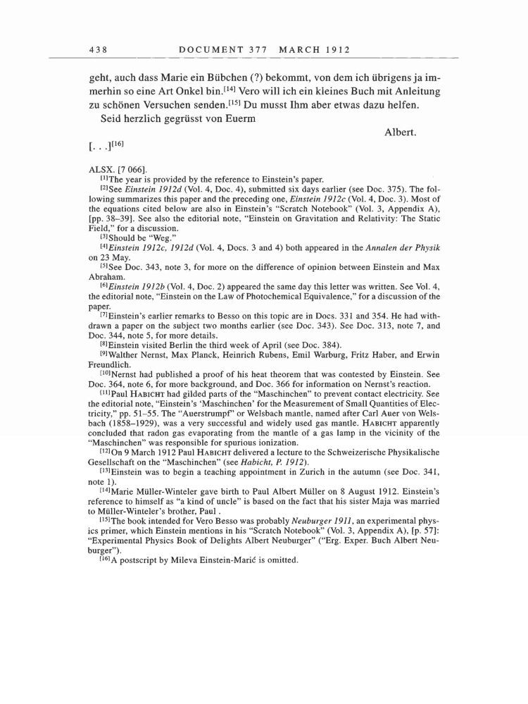 Volume 5: The Swiss Years: Correspondence, 1902-1914 page 438