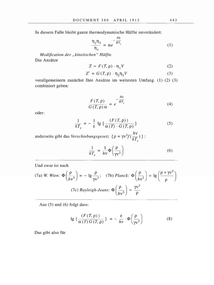 Volume 5: The Swiss Years: Correspondence, 1902-1914 page 443