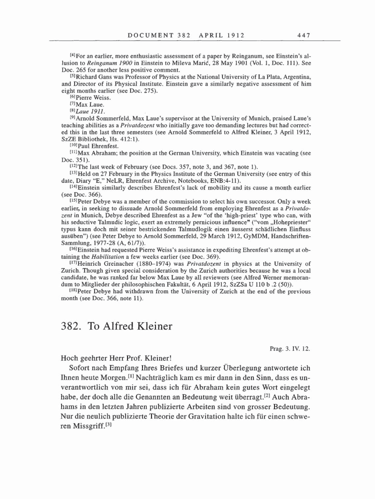 Volume 5: The Swiss Years: Correspondence, 1902-1914 page 447