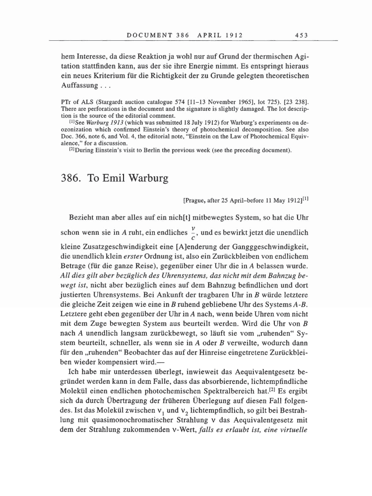 Volume 5: The Swiss Years: Correspondence, 1902-1914 page 453