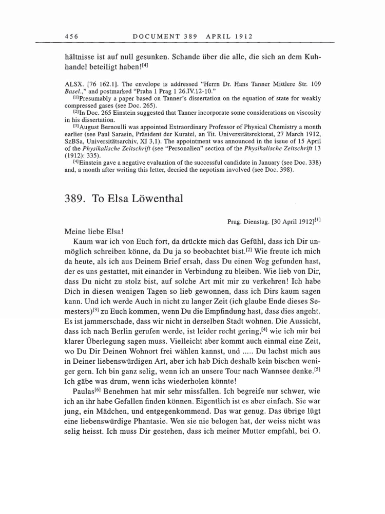 Volume 5: The Swiss Years: Correspondence, 1902-1914 page 456