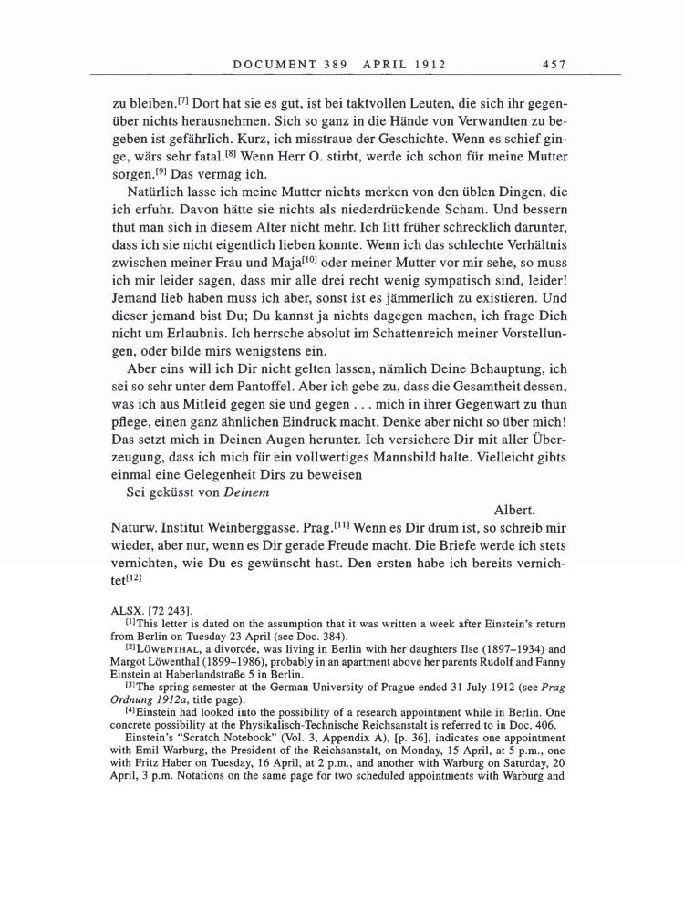 Volume 5: The Swiss Years: Correspondence, 1902-1914 page 457