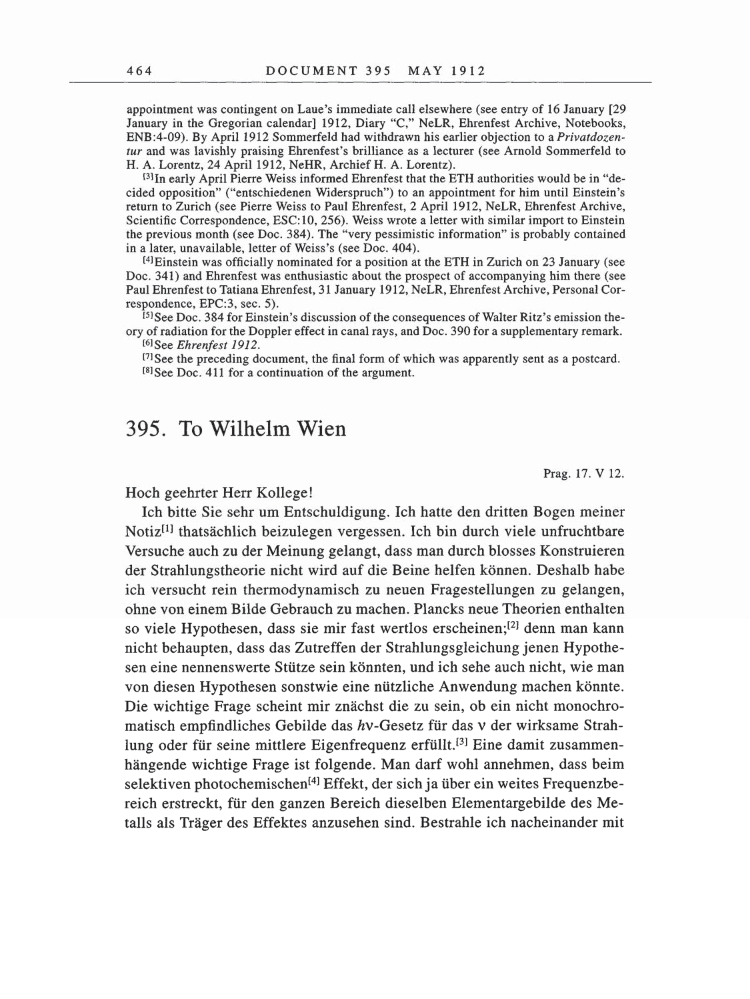 Volume 5: The Swiss Years: Correspondence, 1902-1914 page 464