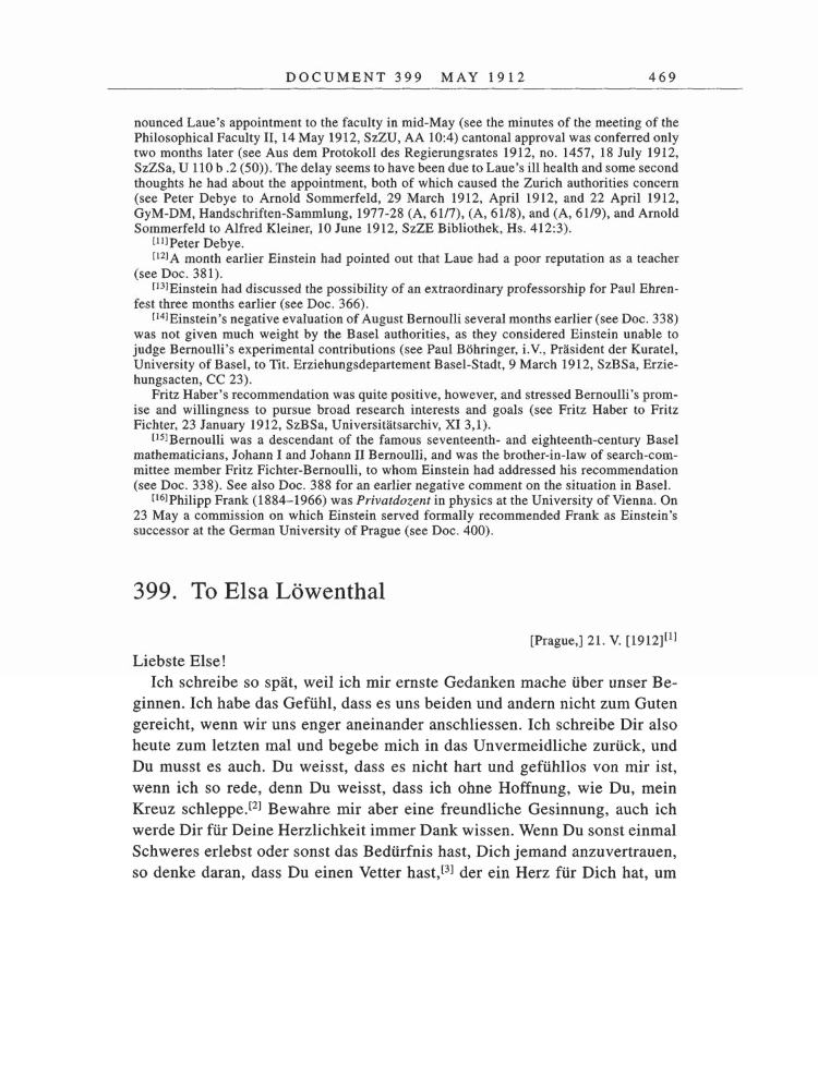 Volume 5: The Swiss Years: Correspondence, 1902-1914 page 469