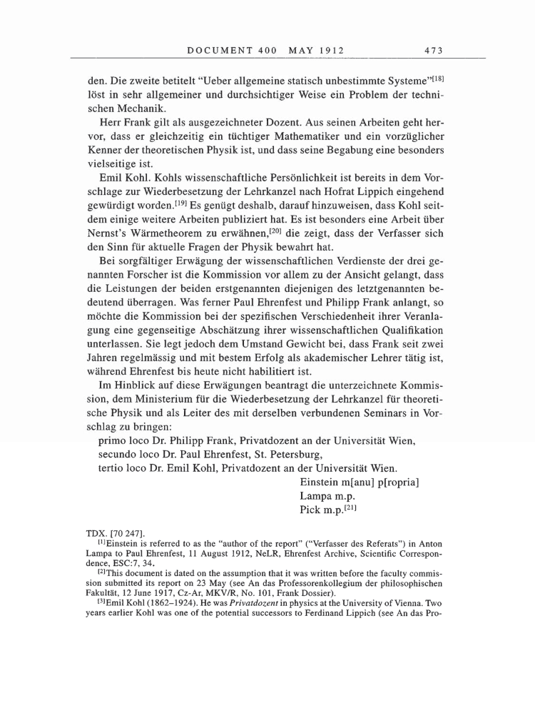 Volume 5: The Swiss Years: Correspondence, 1902-1914 page 473