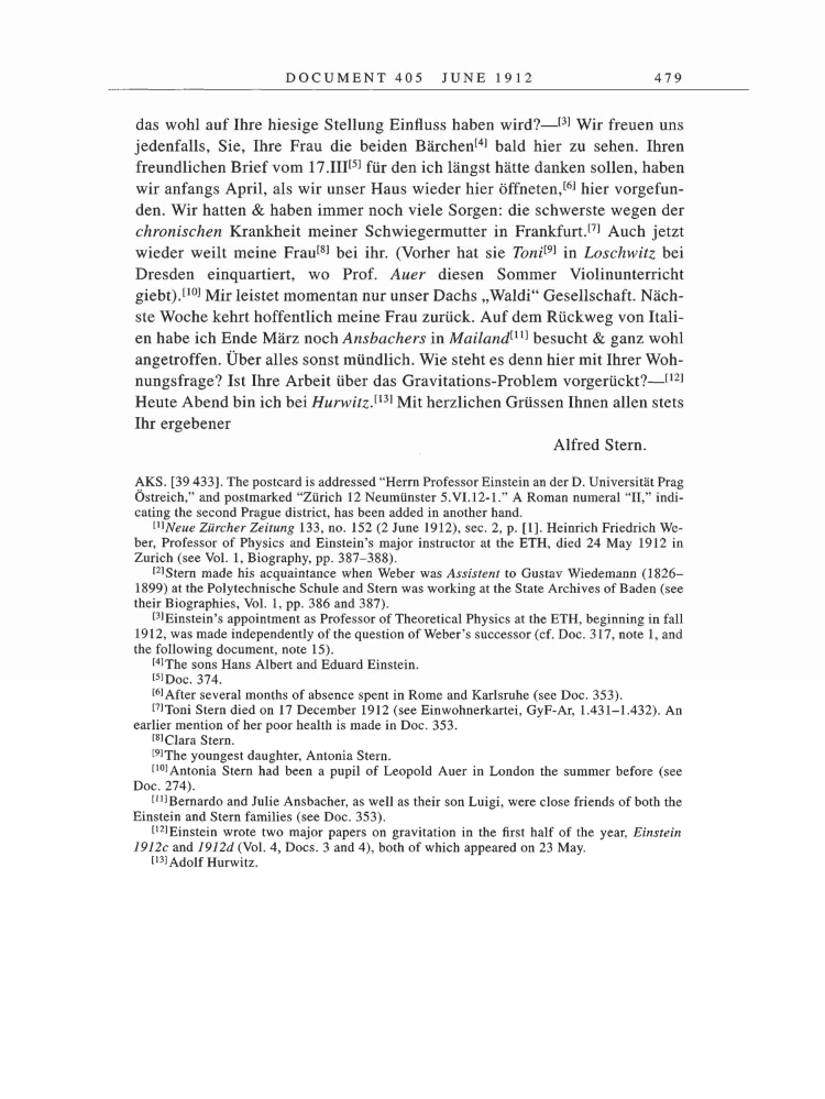 Volume 5: The Swiss Years: Correspondence, 1902-1914 page 479