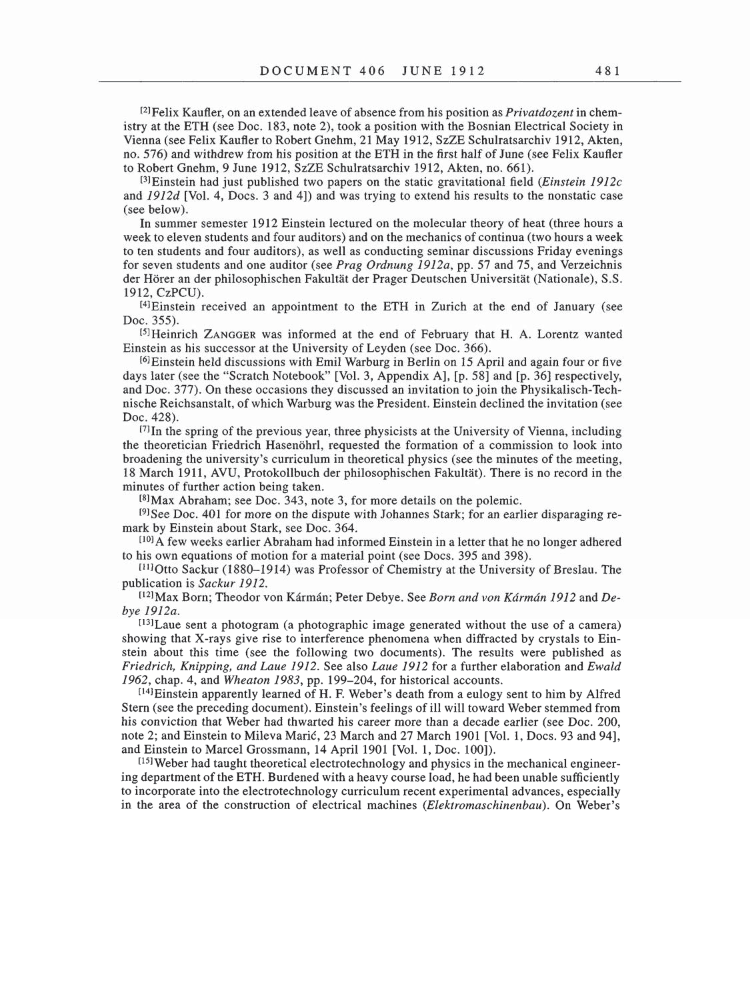 Volume 5: The Swiss Years: Correspondence, 1902-1914 page 481