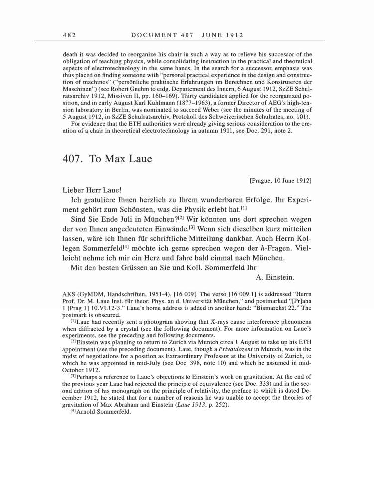 Volume 5: The Swiss Years: Correspondence, 1902-1914 page 482