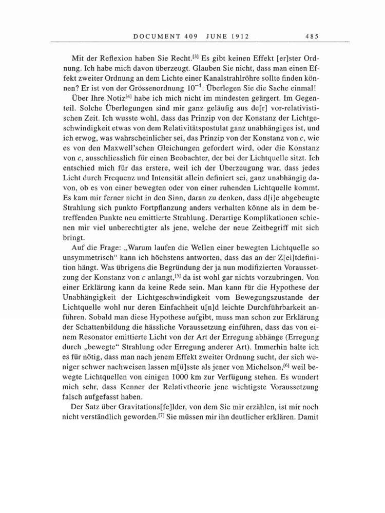 Volume 5: The Swiss Years: Correspondence, 1902-1914 page 485