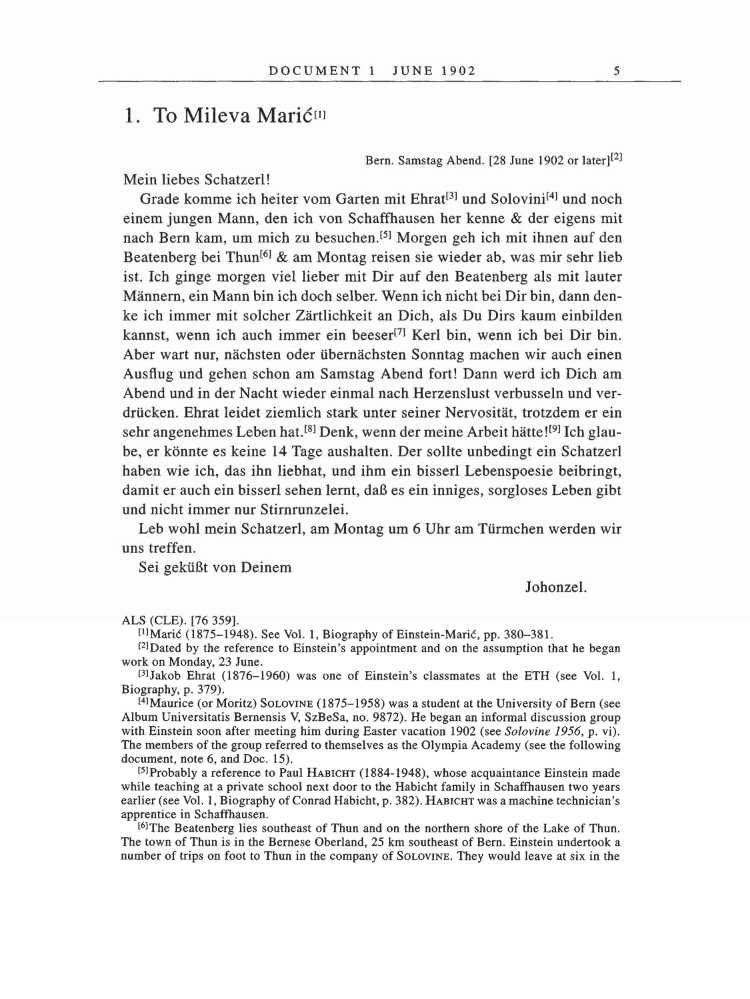 Volume 5: The Swiss Years: Correspondence, 1902-1914 page 5