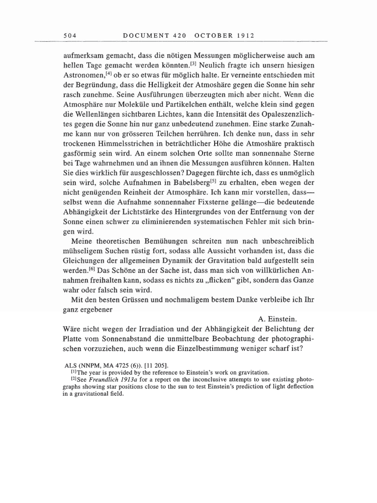 Volume 5: The Swiss Years: Correspondence, 1902-1914 page 504