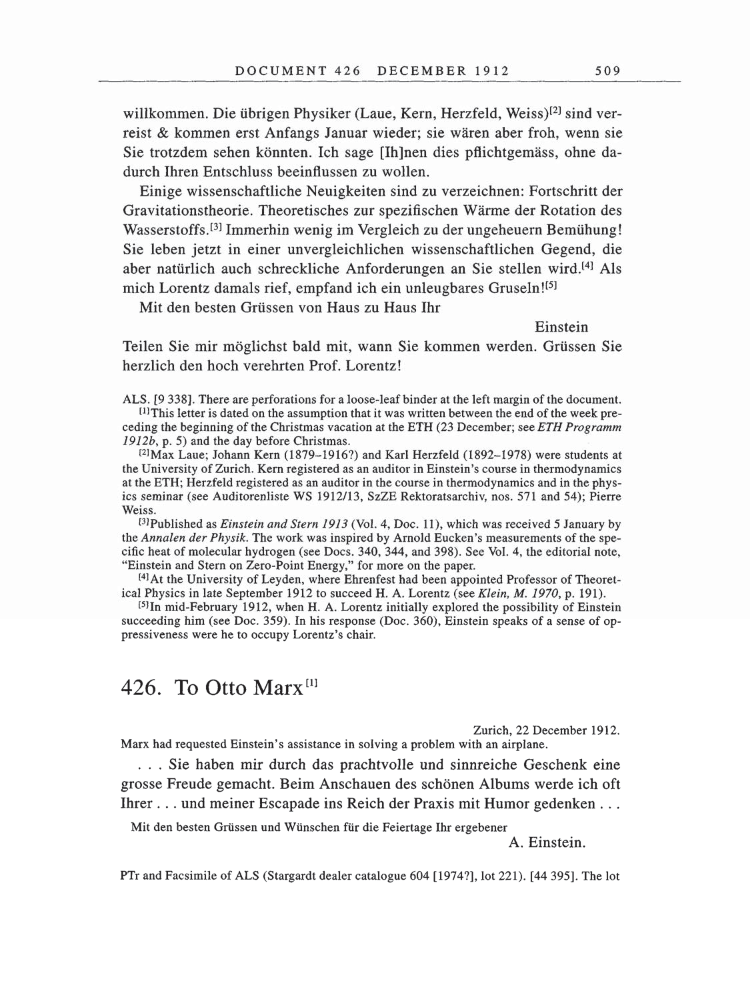 Volume 5: The Swiss Years: Correspondence, 1902-1914 page 509