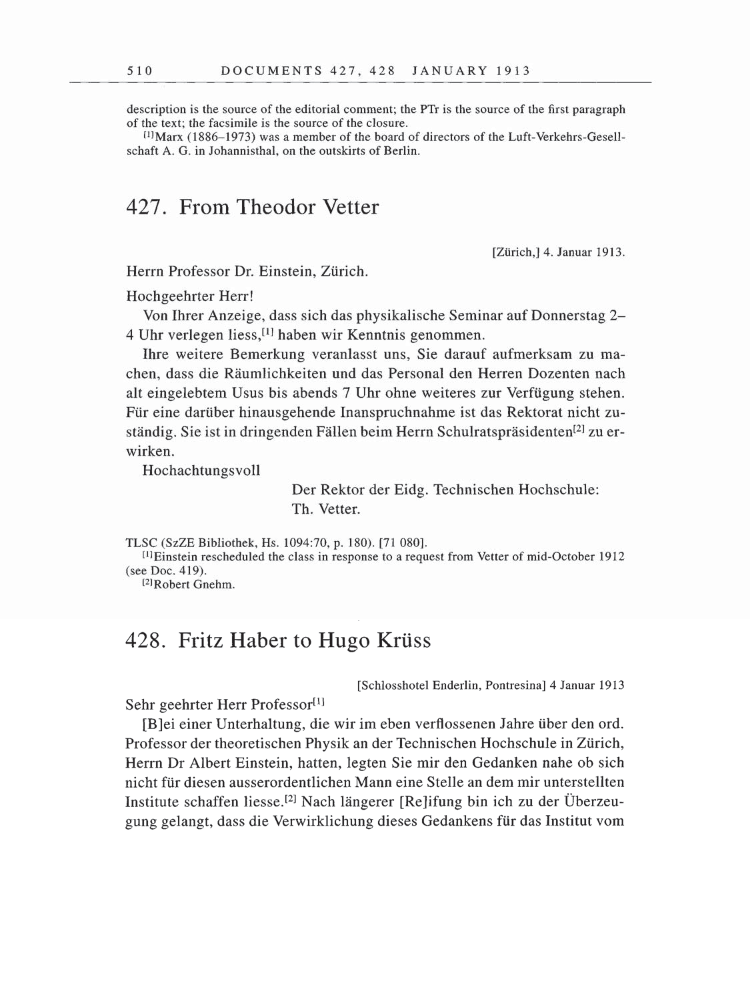 Volume 5: The Swiss Years: Correspondence, 1902-1914 page 510