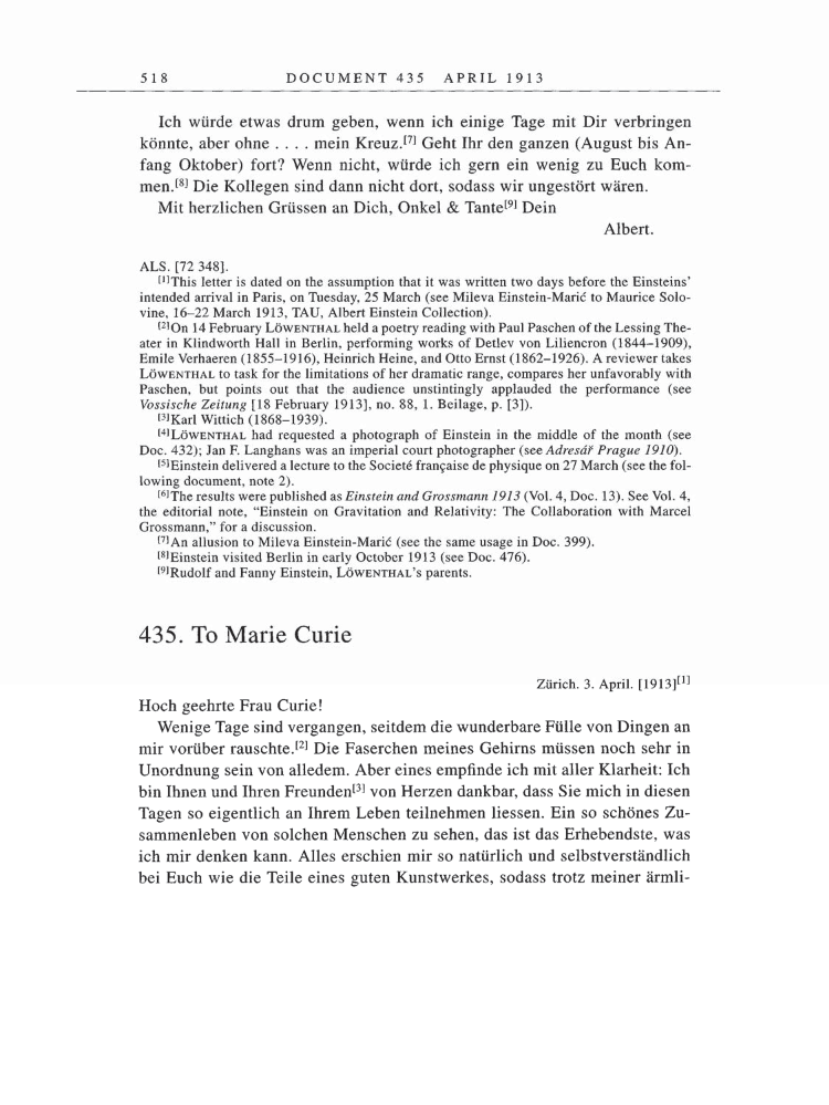 Volume 5: The Swiss Years: Correspondence, 1902-1914 page 518