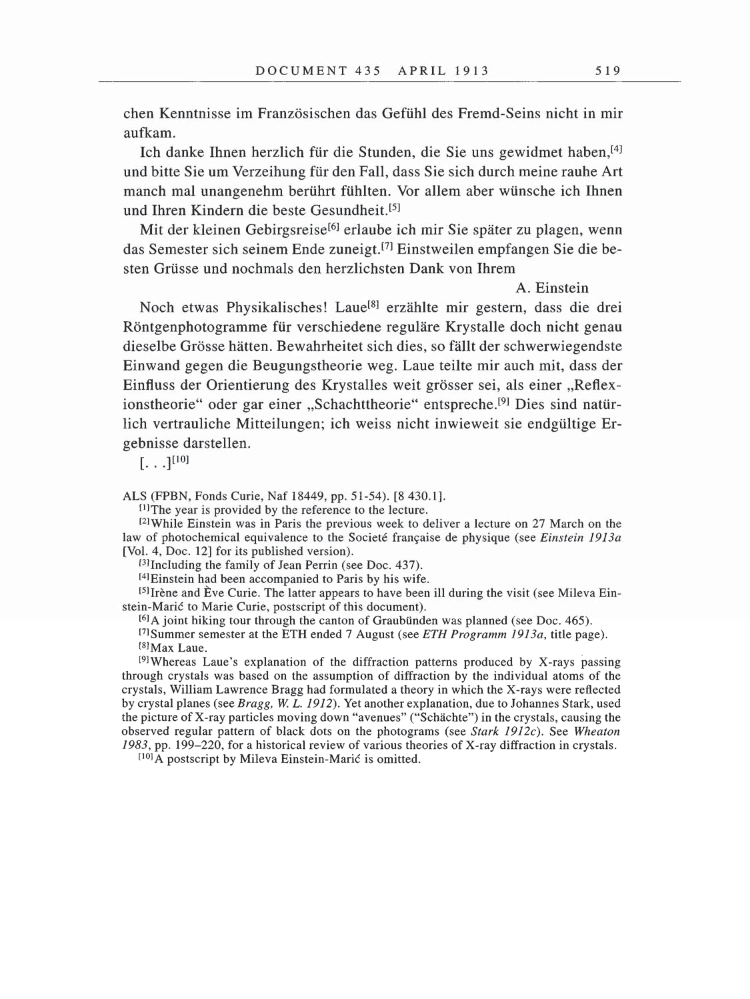 Volume 5: The Swiss Years: Correspondence, 1902-1914 page 519