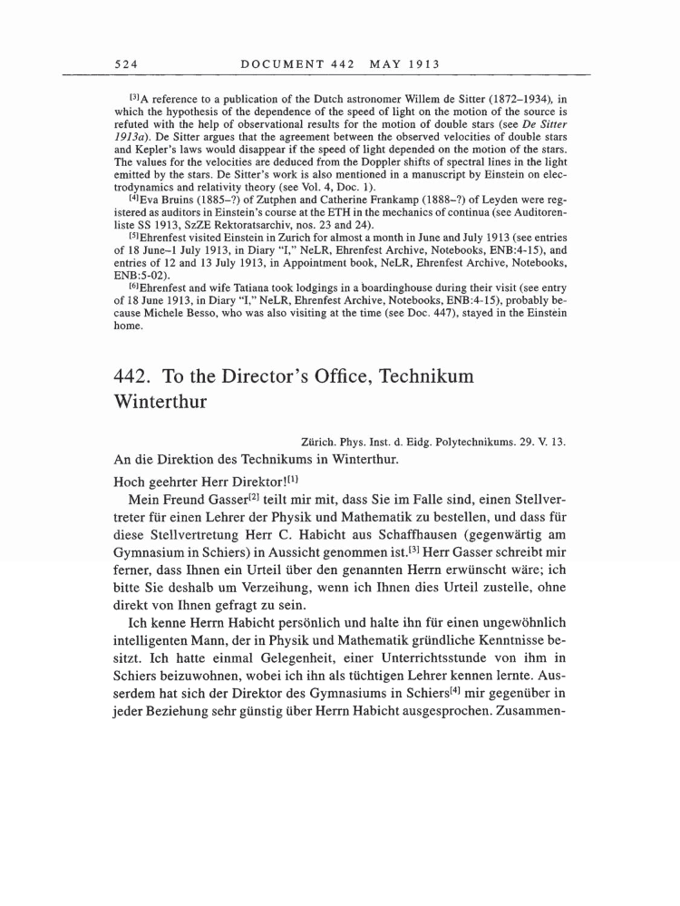 Volume 5: The Swiss Years: Correspondence, 1902-1914 page 524