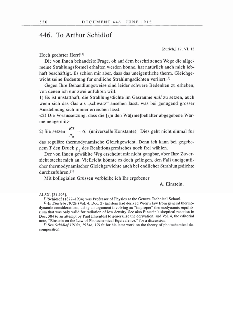 Volume 5: The Swiss Years: Correspondence, 1902-1914 page 530