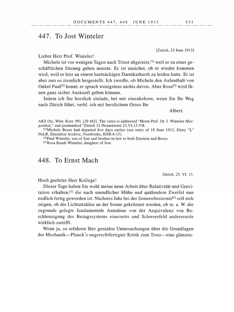 Volume 5: The Swiss Years: Correspondence, 1902-1914 page 531