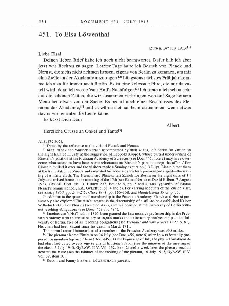 Volume 5: The Swiss Years: Correspondence, 1902-1914 page 534