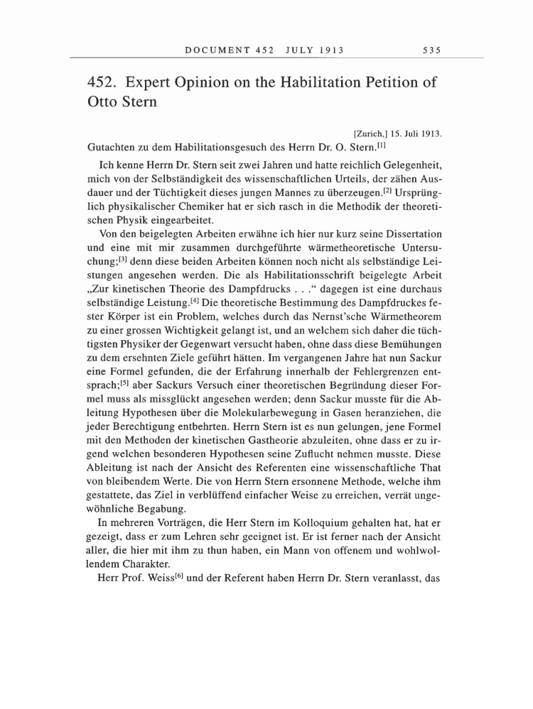 Volume 5: The Swiss Years: Correspondence, 1902-1914 page 535